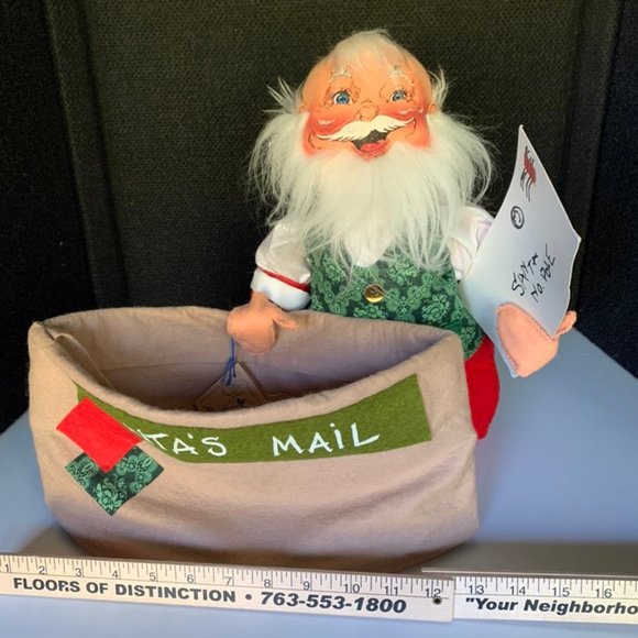 Annalee Holiday figurine Xmas Santa Mail 1991 post office letter carrier Doll. - Picture 9 of 10